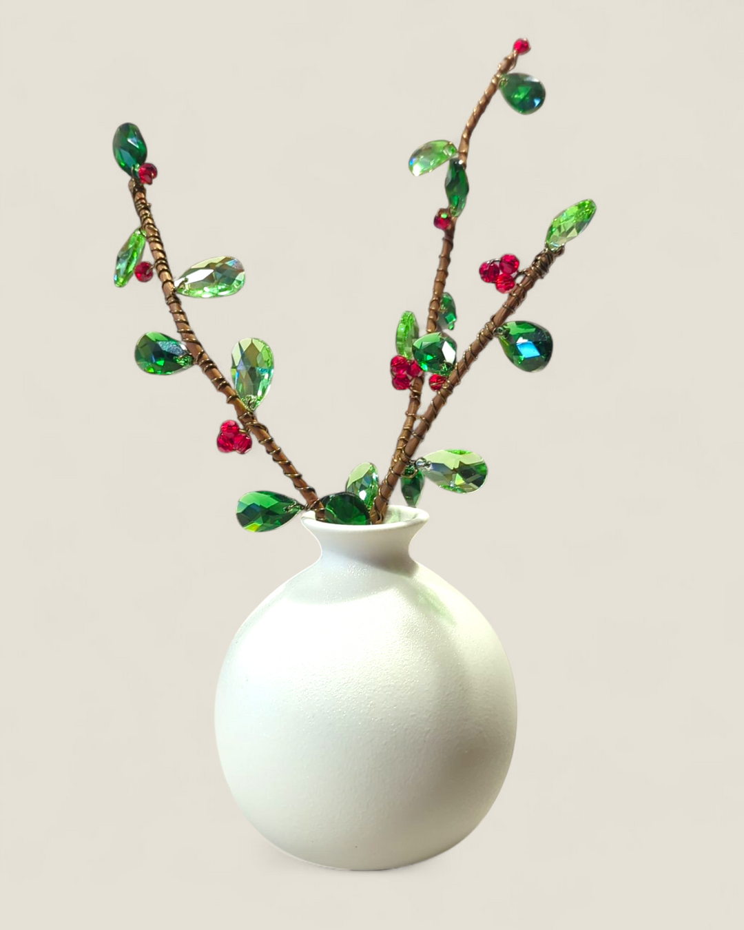 Kristi Scott Art, Christmas Stems in Vase
