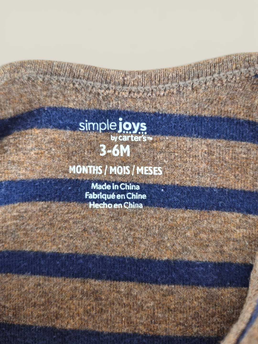 Pre-Loved Carter's Striped Long Sleeve Onesie 3-6M | Betty’s Marketplace