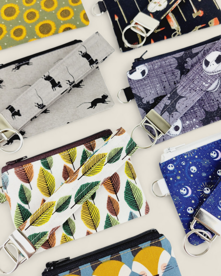 Izzyrai Handmade, Fall & Halloween Fabric Coin Purses & Key Fobs