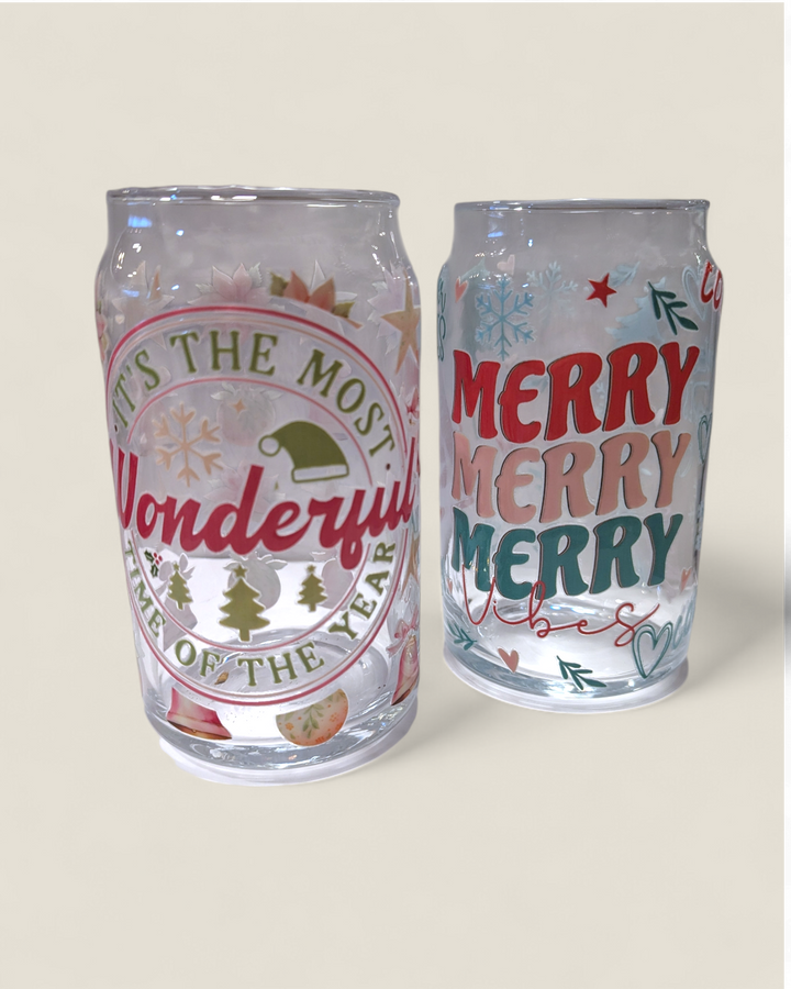 Liz's Custom Creations, Holiday Glass Drinkwear