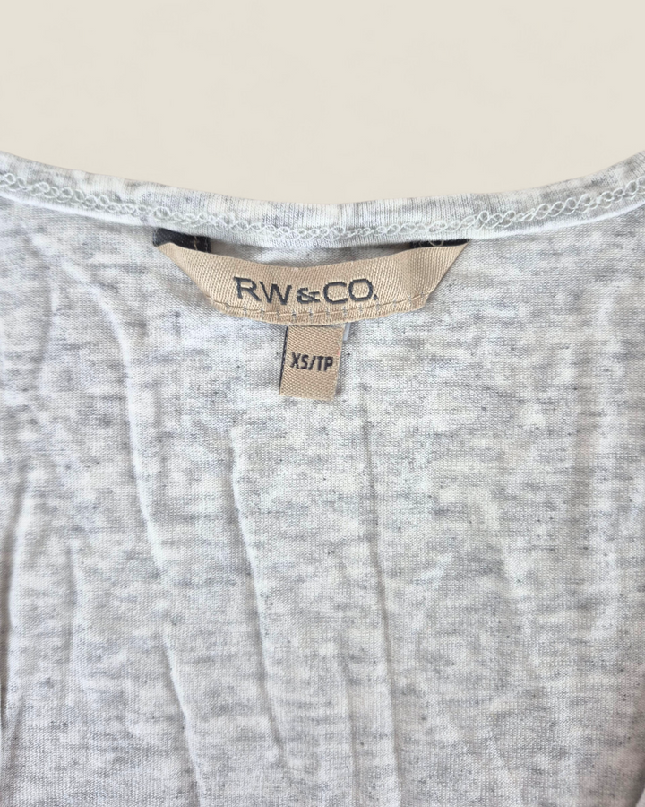 Pre-Loved RW & CO Grey Rhinestone Top Ladies XS | Betty’s Marketplace
