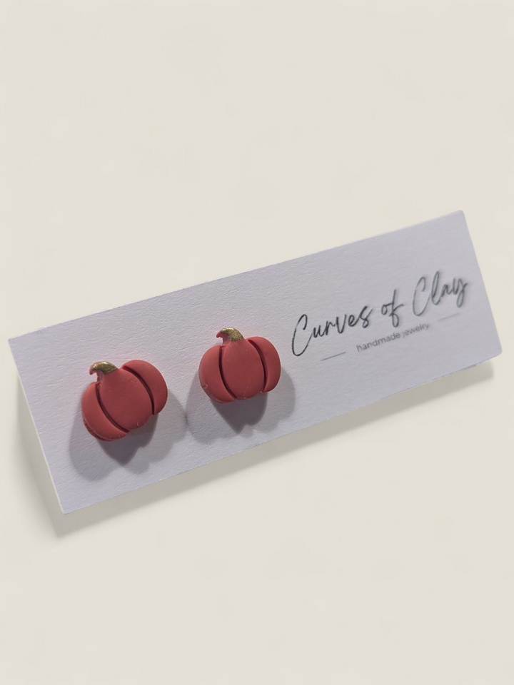 Curves of Clay, Autumn and Halloween Stud Earrings