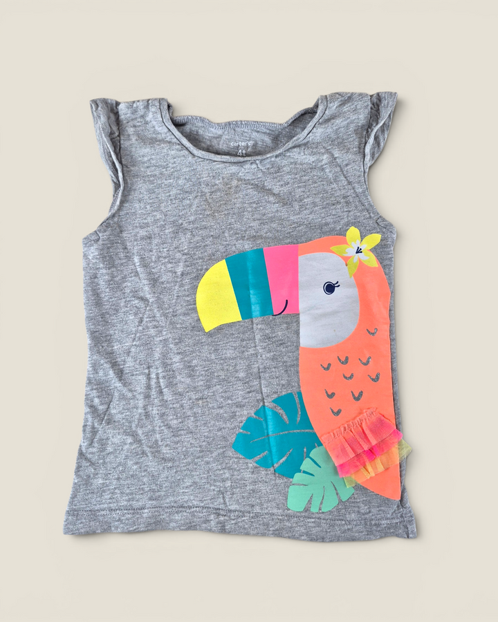 Pre-Loved Carter's Grey Toucan Top Girls 4Y | Betty’s Marketplace