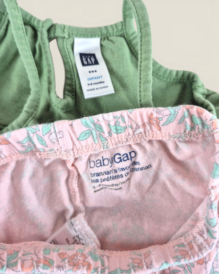 Pre-Loved GAP Green & Pink Outfit Girls 3-6M | Betty’s Marketplace
