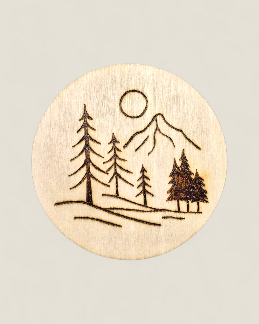 Marked In Wood, Wood Burnt Cork Backed Coasters