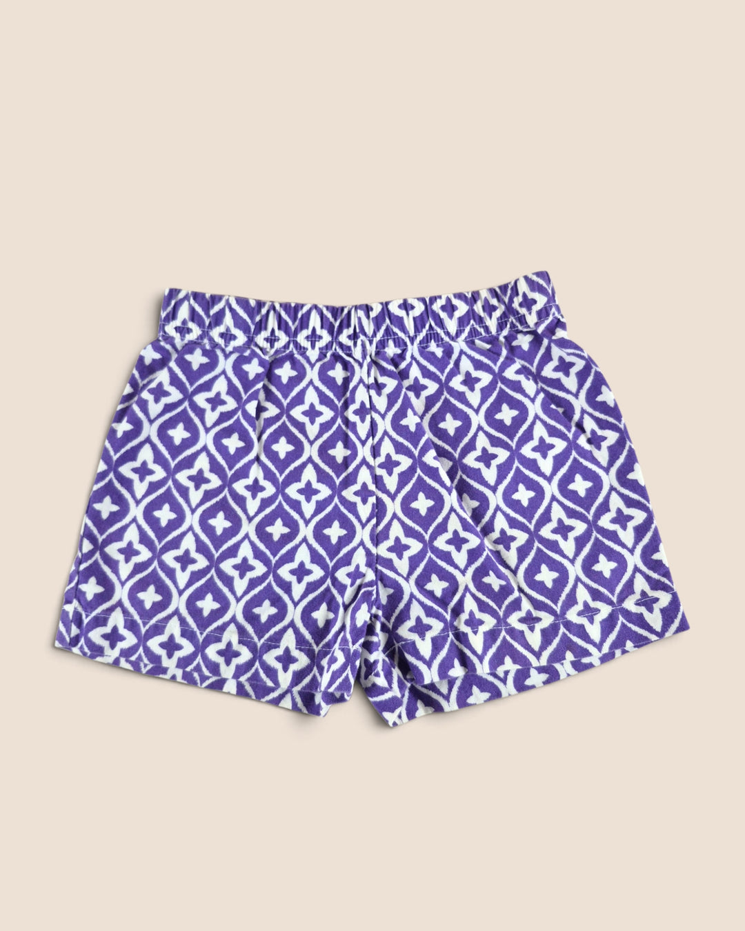 Pre-Loved Pekkle Purple & White Patterned Shorts Girls 2Y | Betty’s Marketplace