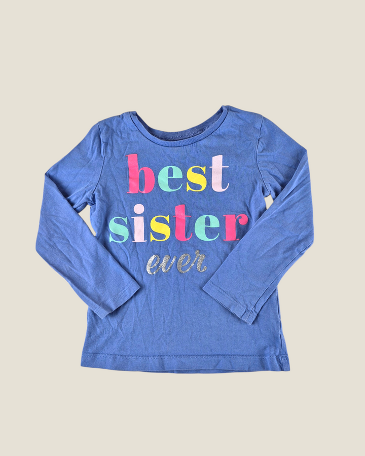 Pre-Loved Carter's Best Sister Long Sleeve Top Girls 3Y | Betty’s Marketplace