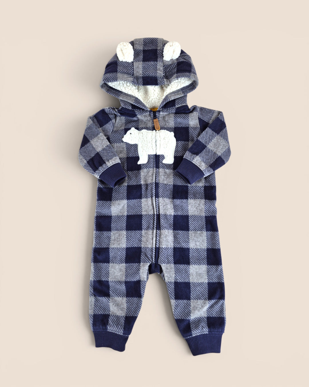 Pre-Loved Carter's Fleece Polar Bear Hooded Sleeper 6M | Betty’s Marketplace
