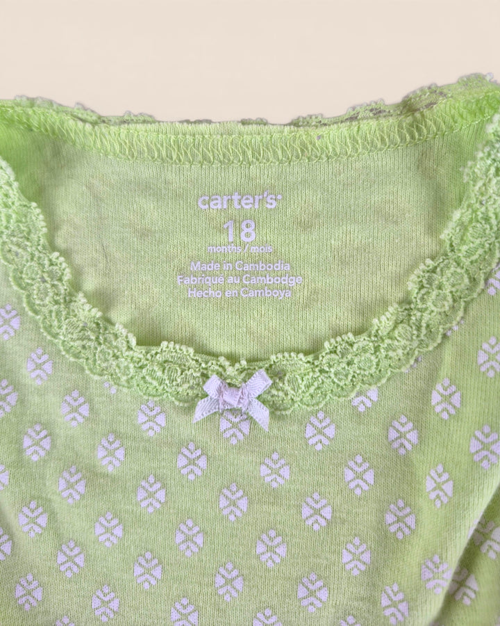 Pre-Loved Carter's Neon Green Onesie Girls 18M | Betty’s Marketplace