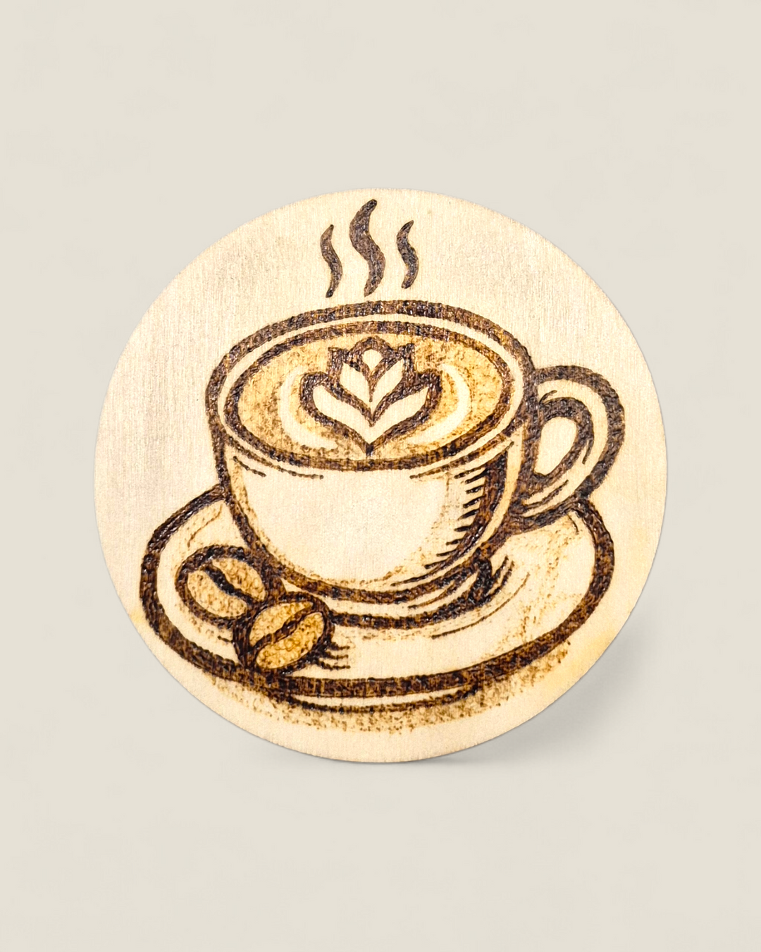 Marked In Wood, Wood Burnt Cork Backed Coasters