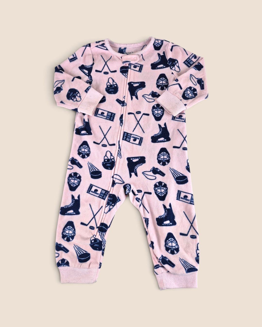 Pre-Loved Carter's Fleece Hockey Sleeper Girls 18M | Betty’s Marketplace