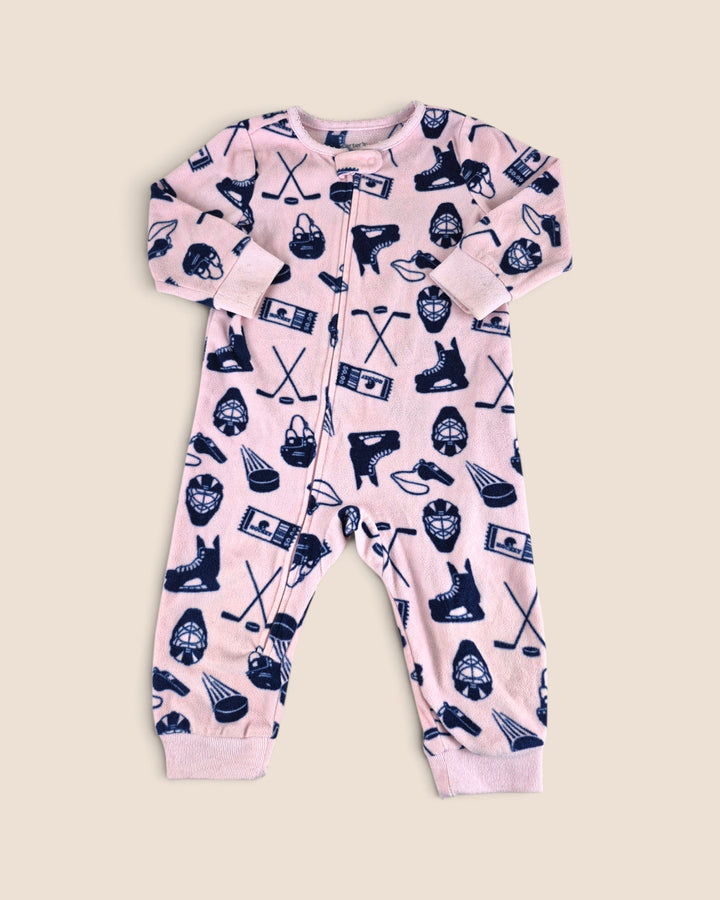 Pre-Loved Carter's Fleece Hockey Sleeper Girls 18M | Betty’s Marketplace