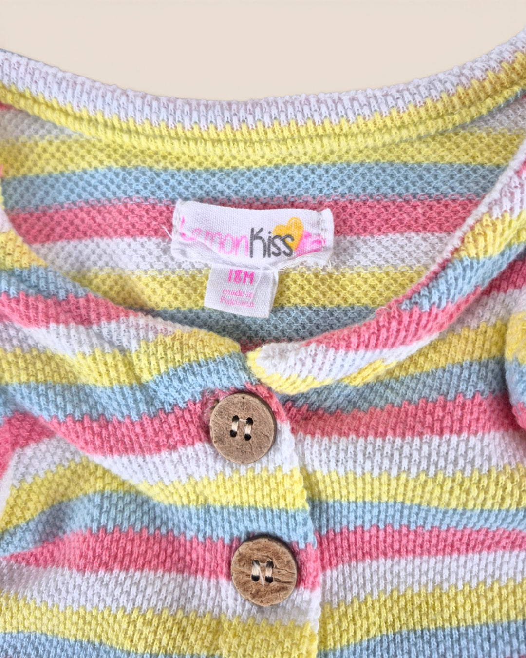Pre-Loved Lemon Kiss Striped Top Girls 18M | Betty’s Marketplace