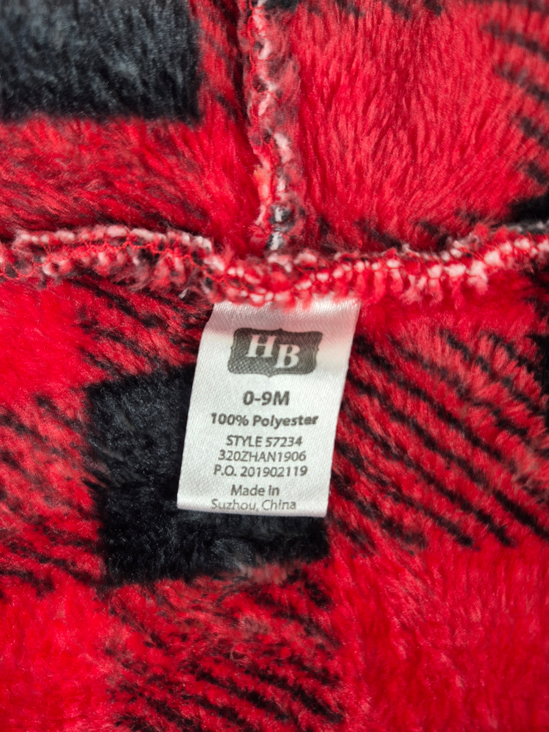 Pre-Loved HB Buffalo Plaid Housecoat 0-9M | Betty’s Marketplace