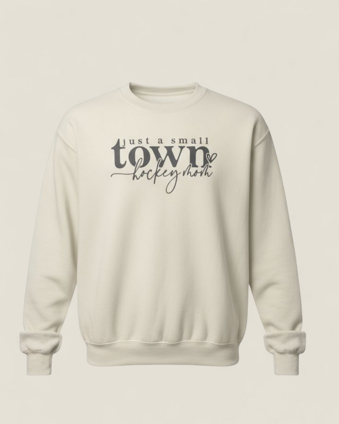 Rebel Lane Apparel Co., Small Town Hockey Mom Crewneck Sweaters