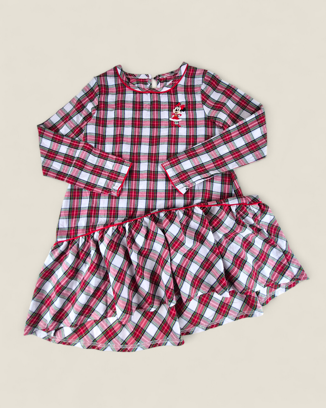 Pre-Loved Minnie Mouse Plaid Holiday Dress Girls 9-10Y | Betty’s Marketplace
