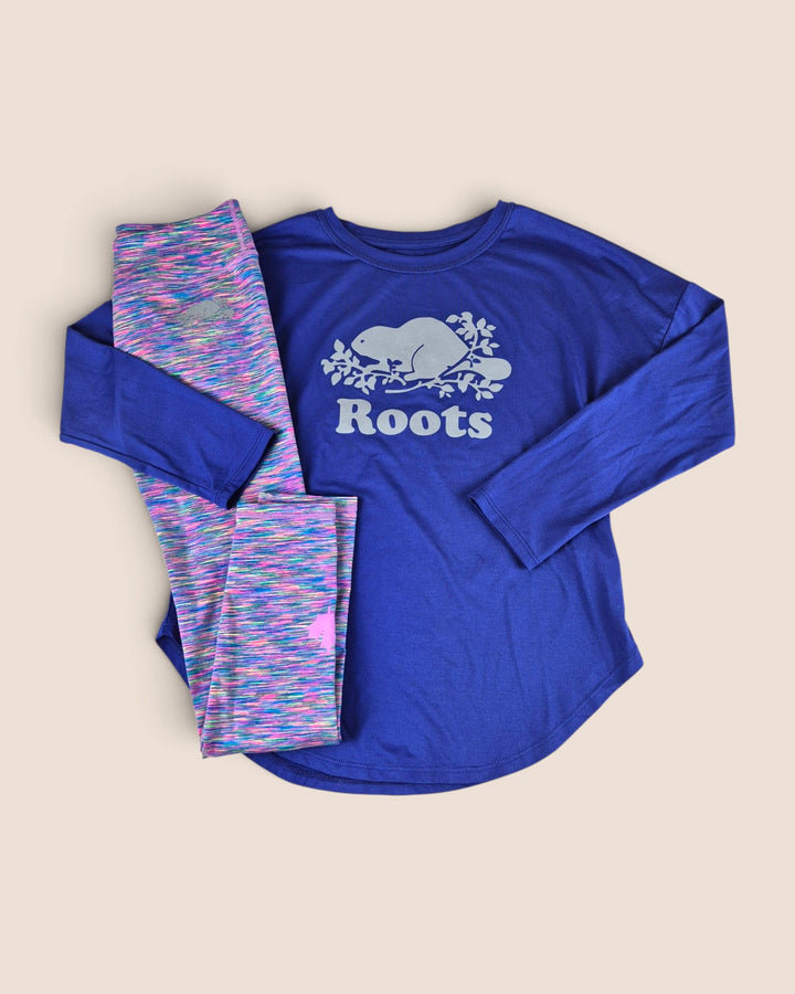 Pre-Loved Roots Purple Athletic Outfit Girls 7-8Y | Betty’s Marketplace