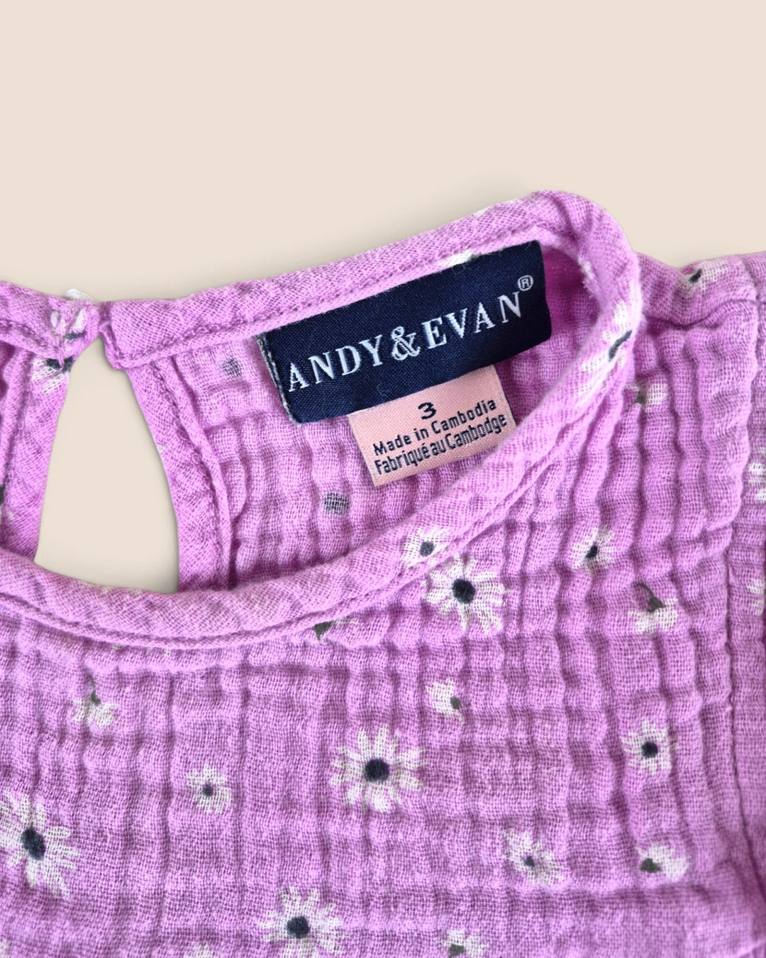 Pre-Loved Andy & Evan Purple Floral Top Girls 3Y | Betty’s Marketplace