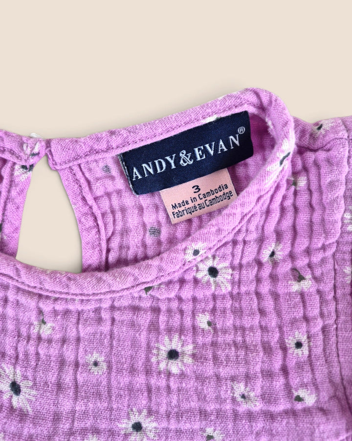Pre-Loved Andy & Evan Purple Floral Top Girls 3Y | Betty’s Marketplace