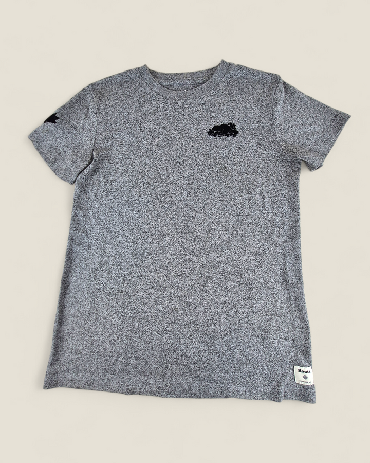 Pre-Loved Roots Soft Grey Tee Ladies XS | Betty’s Marketplace