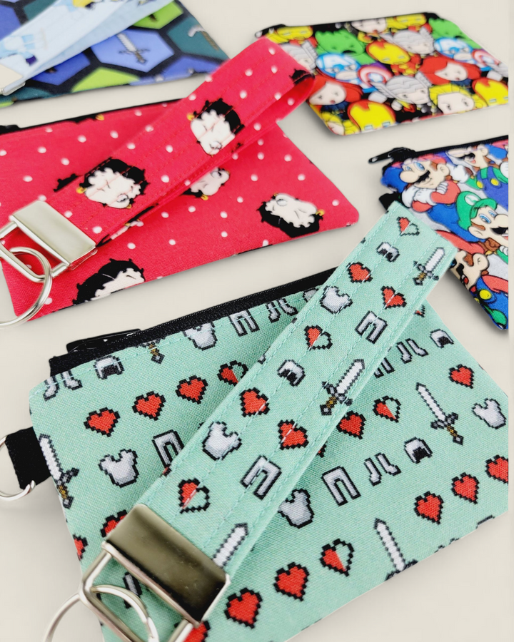 Izzyrai Handmade, Pop Culture Fabric Coin Purses & Key Fobs