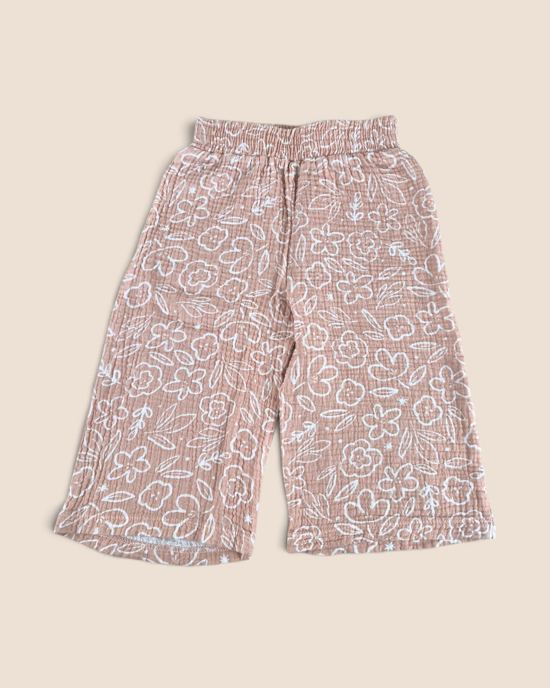 Pre-Loved Rabbit + Bear Pink Muslin Pants Girls Approx 2-3Y | Betty’s Marketplace