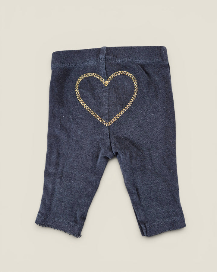 Pre-Loved Carter's Black Pants With Heart Bum NB | Betty’s Marketplace
