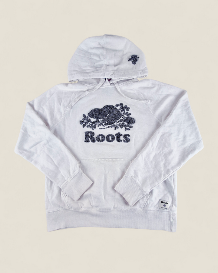 Pre-Loved Roots White Hoodie Ladies Medium | Betty’s Marketplace