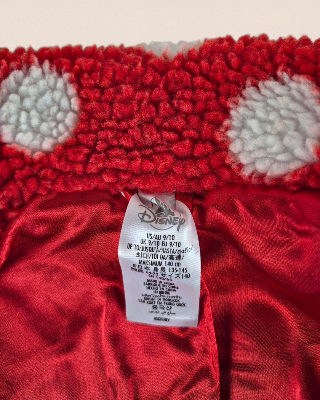 Pre-Loved Minnie Mouse Polka Dot Plush Jacket Girls 9-10Y | Betty’s Marketplace