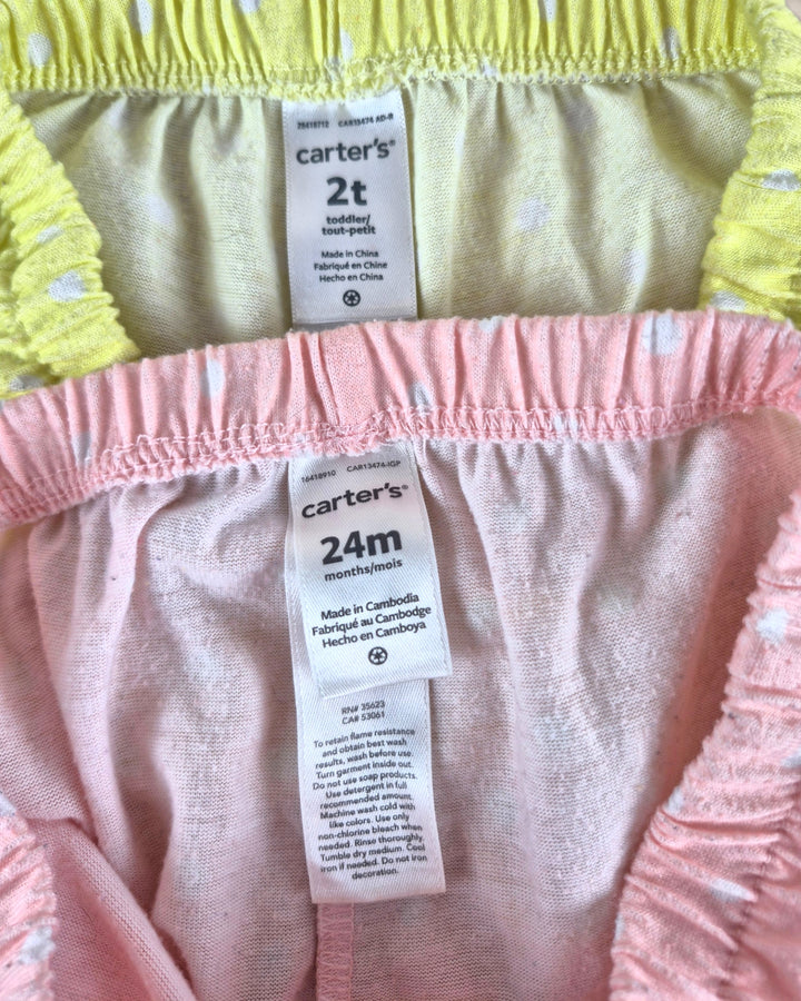 Pre-Loved Carter's Set Of 2 Polka Dot Shorts Girls 2Y | Betty’s Marketplace