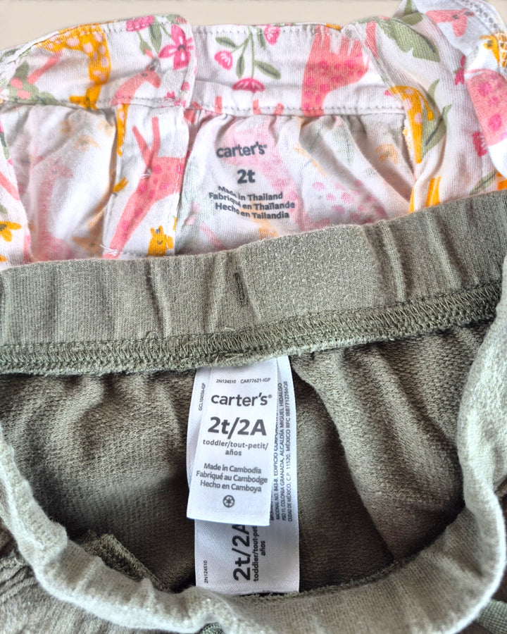 Pre-Loved Carter's Giraffe Summer Outfit Girls 2Y | Betty’s Marketplace