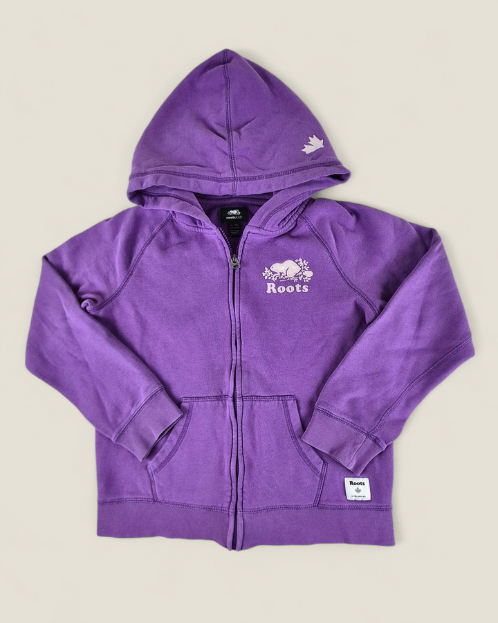 Pre-Loved Roots Purple Zipper Hoodie Girls 11-12Y | Betty’s Marketplace
