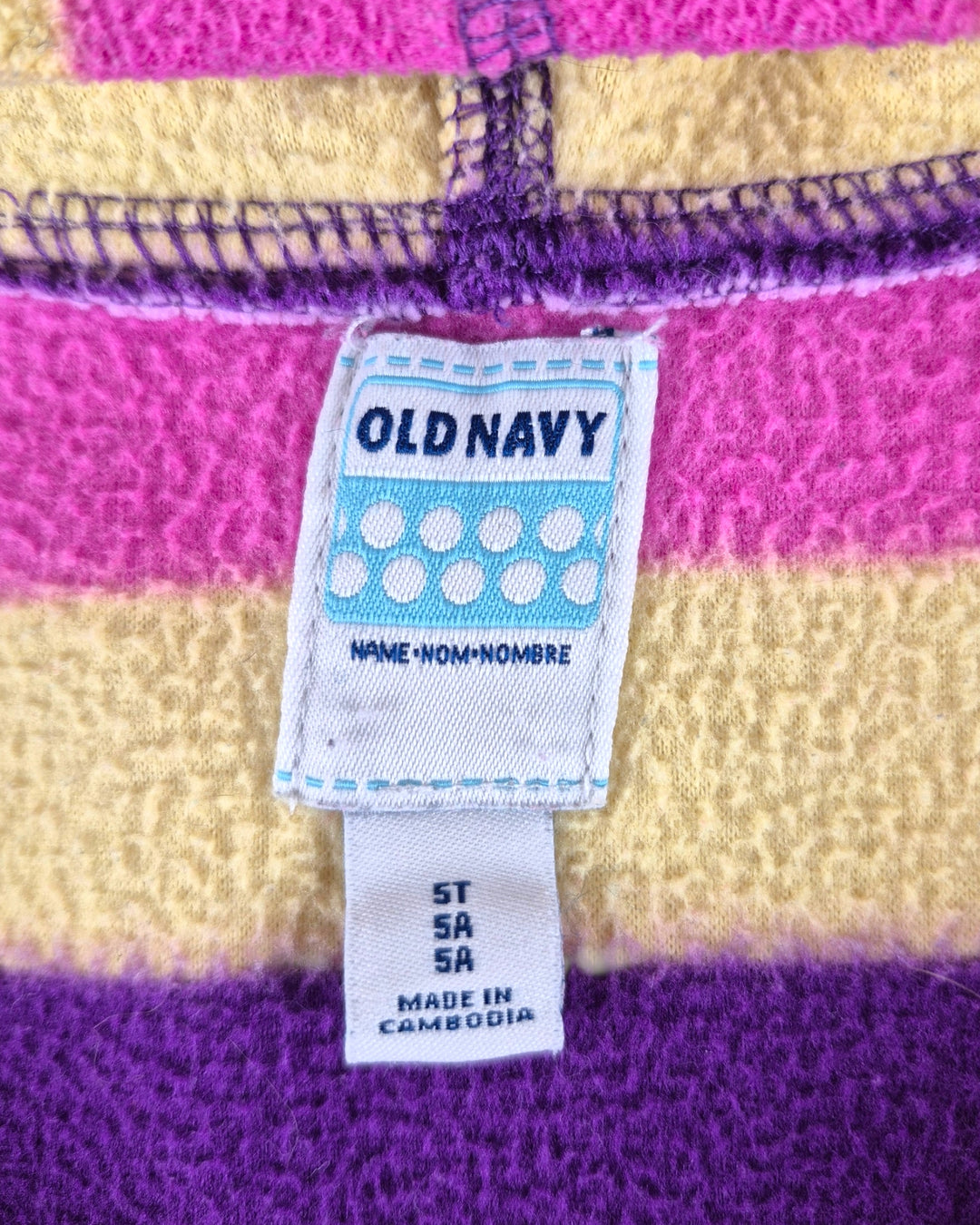 Pre-Loved Old Navy Striped Fleece Sweater Girls 5Y | Betty’s Marketplace
