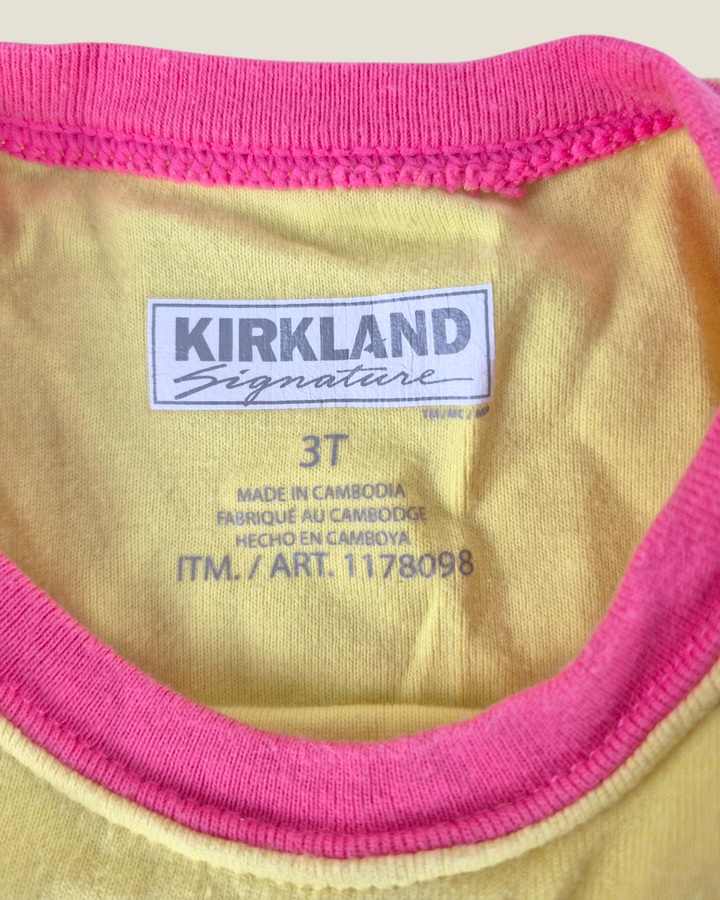 Pre-Loved Kirkland Yellow Paris Tee Girls 3Y | Betty’s Marketplace
