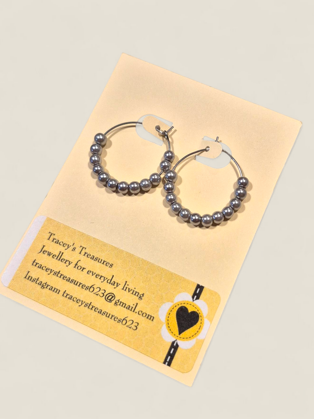 Tracey's Treasures, Beaded Hoop Earrings