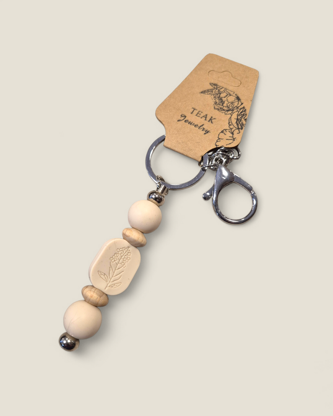 Teak Jewelry - Essential Oil Diffuser Keychains