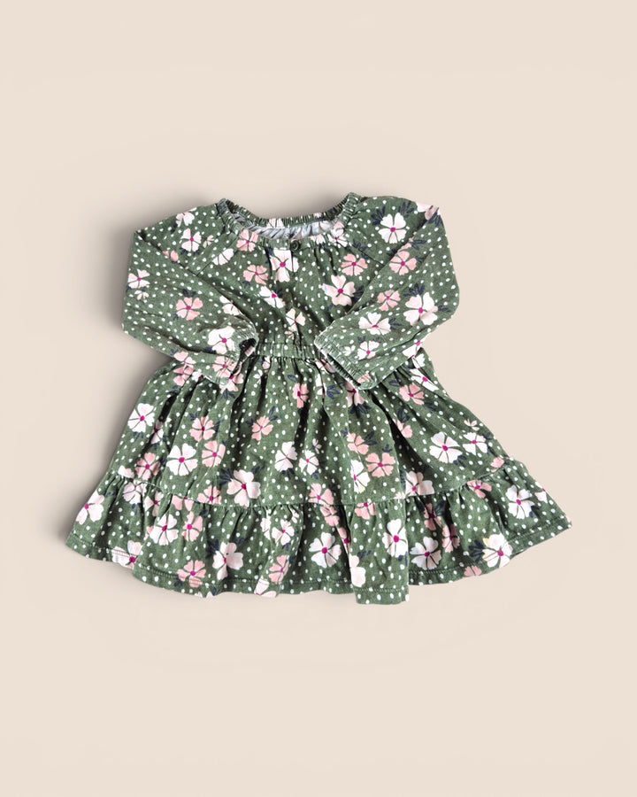 Pre-Loved Carter's Green Floral Dress Girls 12M | Betty’s Marketplace