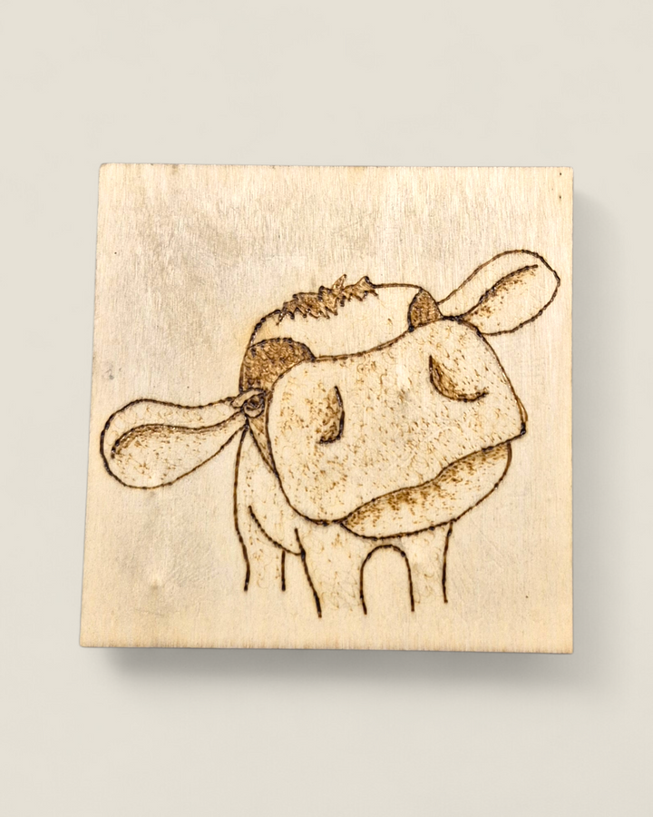 Marked In Wood, Wood Burnt Cork Backed Coasters