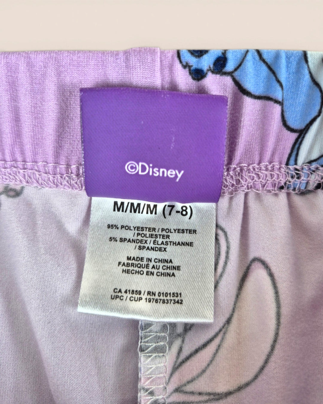 Pre-Loved Stich Purple Leggings Girls 7-8Y | Betty’s Marketplace