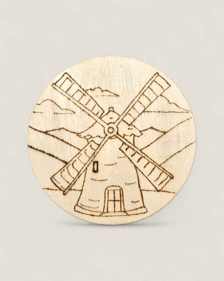 Marked In Wood, Wood Burnt Cork Backed Coasters