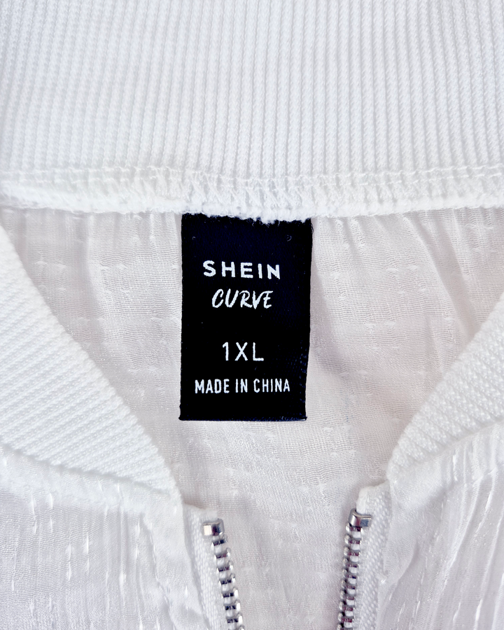 Pre-Loved Shein Curve White Sheer Top Ladies XL | Betty’s Marketplace