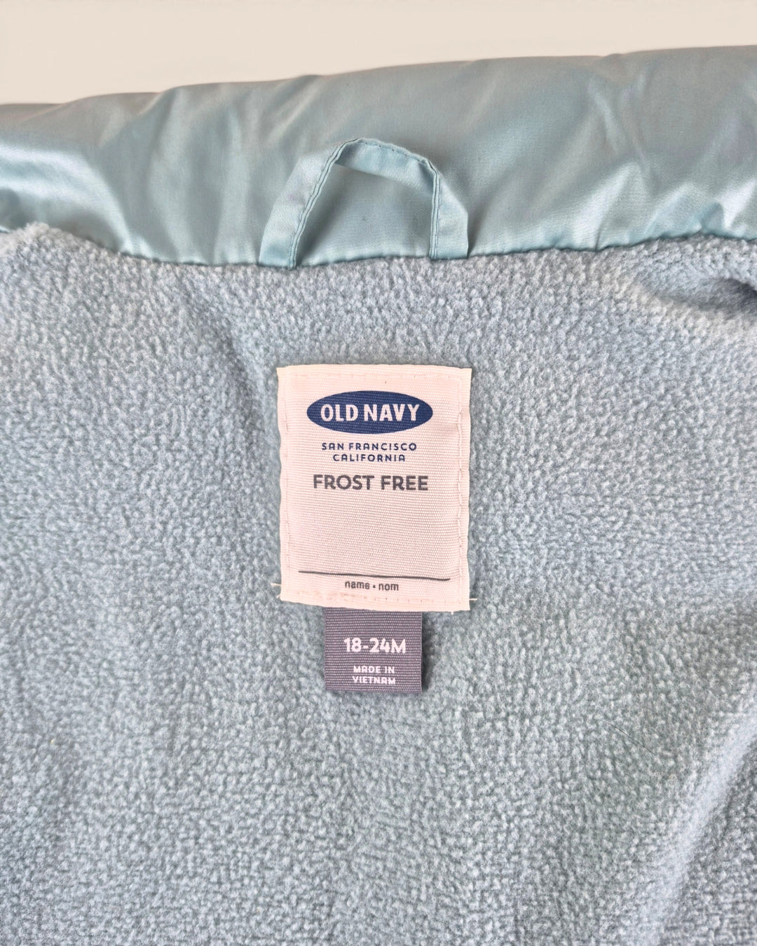 Pre-Loved Old Navy Mint Puffer Vest Girls 18-24M | Betty’s Marketplace