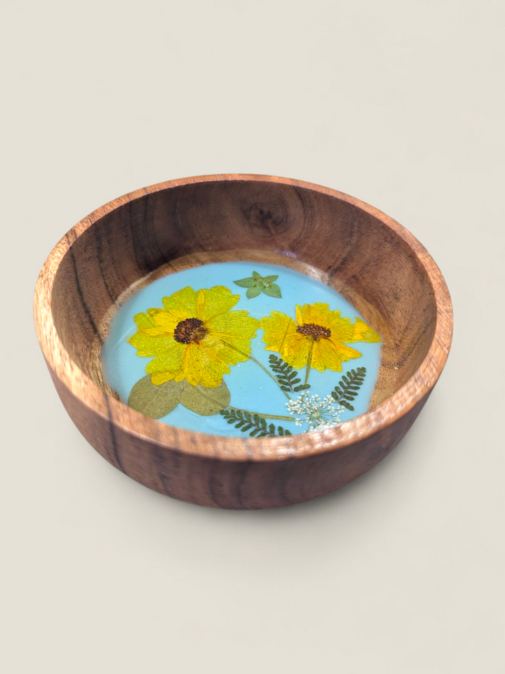 Kristi Scott Art, Pressed Flower Ring Bowls & Dishes