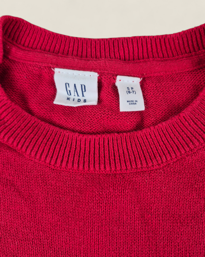 Pre-Loved Gap Red & Navy Striped Sweater 6-7Y | Betty’s Marketplace