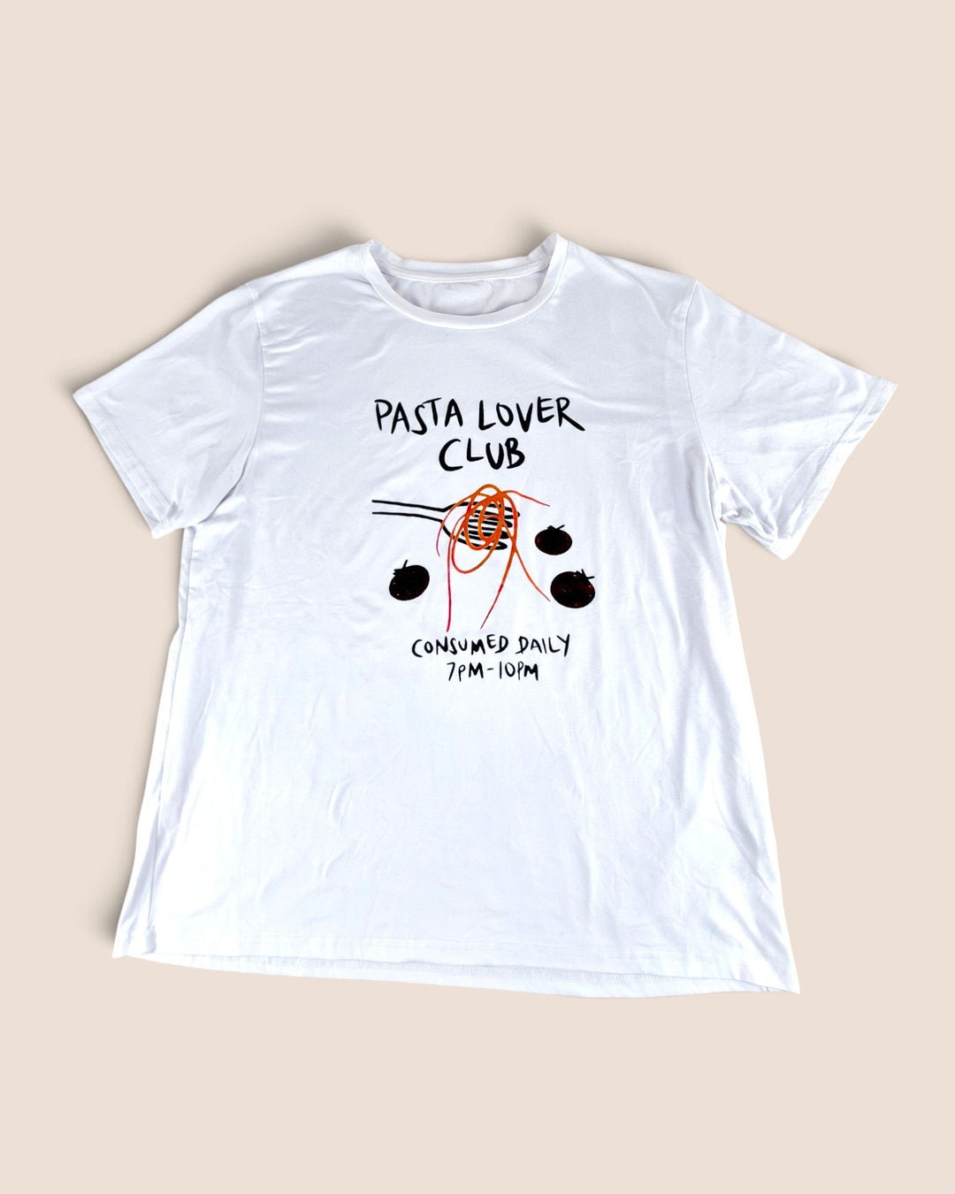 Pre-Loved Pasta Lovers Club T Shirt Ladies Approx XL | Betty’s Marketplace