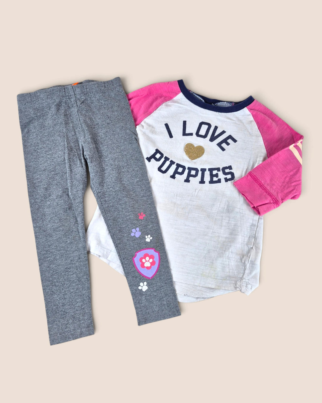 Pre-Loved Oshkosh "I Love Puppies" Outfit Girls 3Y | Betty’s Marketplace