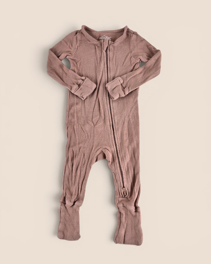 Pre-Loved Purely Soft Carter's Tan Waffle Footies 6M | Betty’s Marketplace
