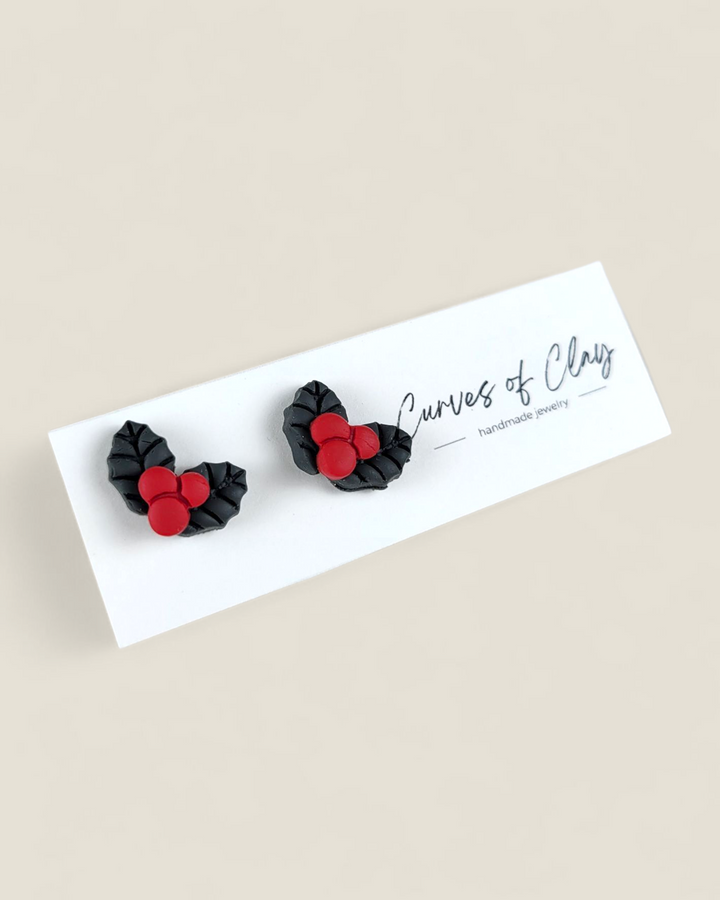 Curves of Clay, Holiday Stud Earrings