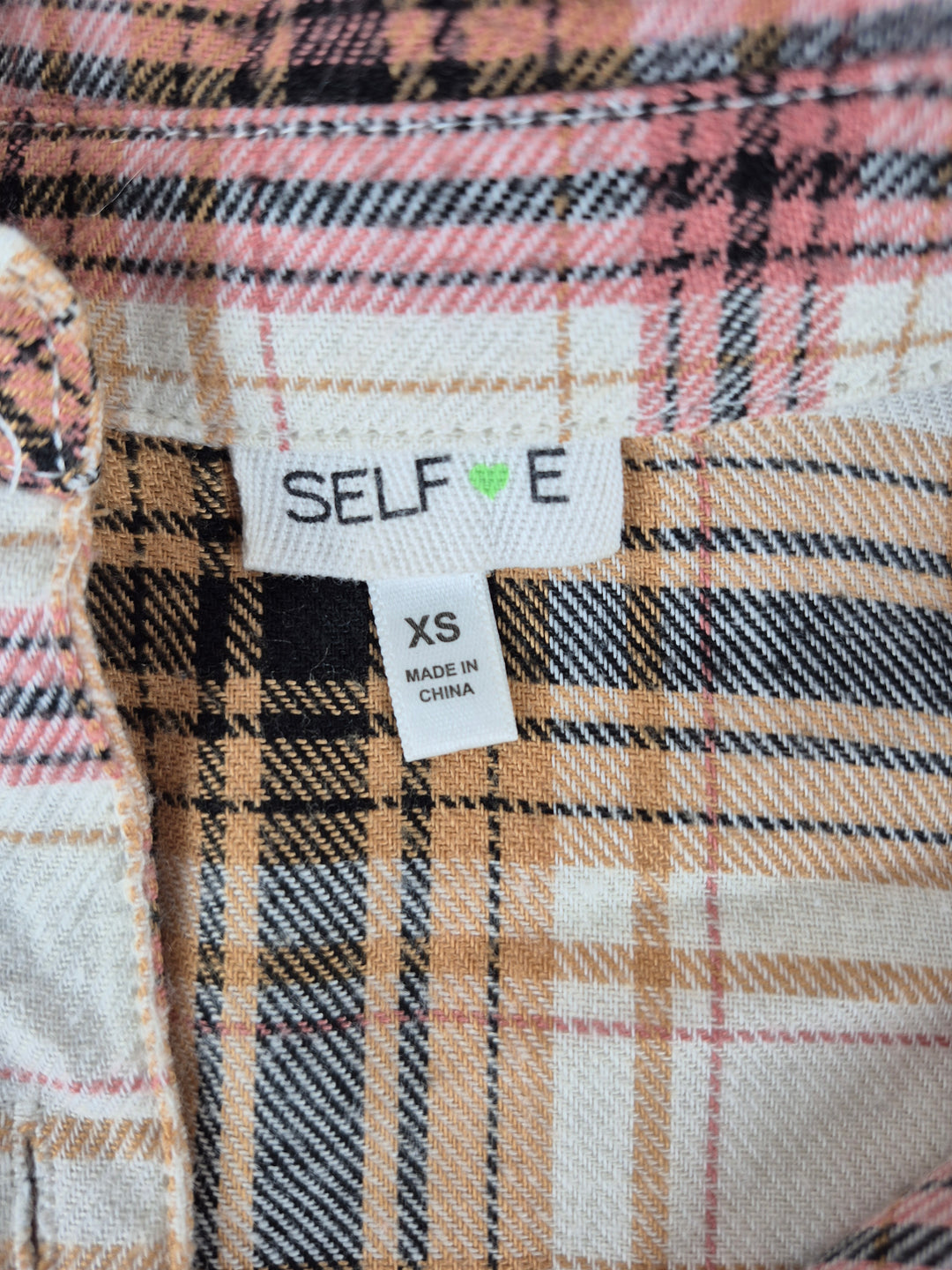 Pre-Loved Cropped Self E Plaid Shirt Ladies XS | Betty’s Marketplace