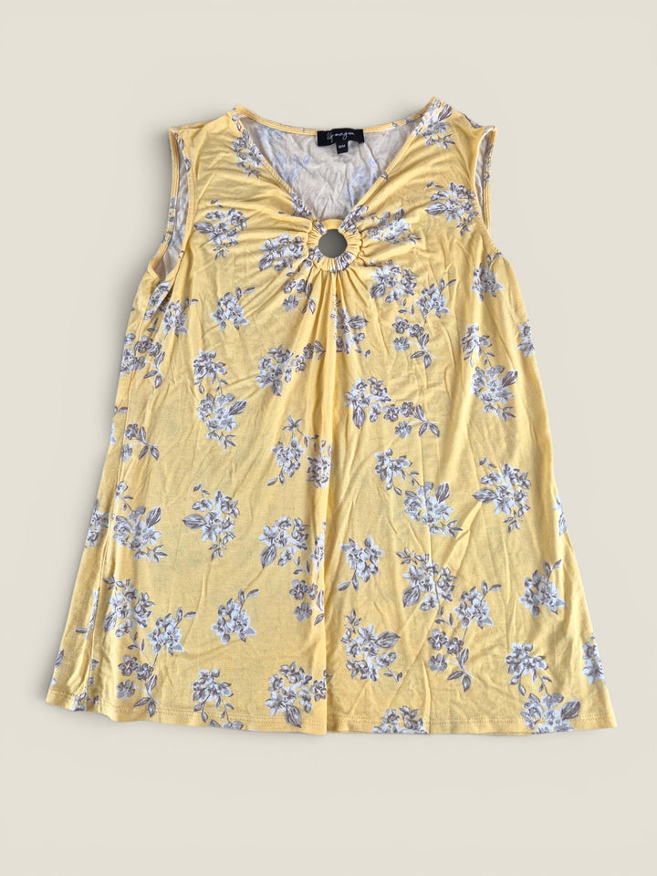 Pre-Loved Lily Morgan Yellow Floral Top Ladies Medium | Betty’s Marketplace